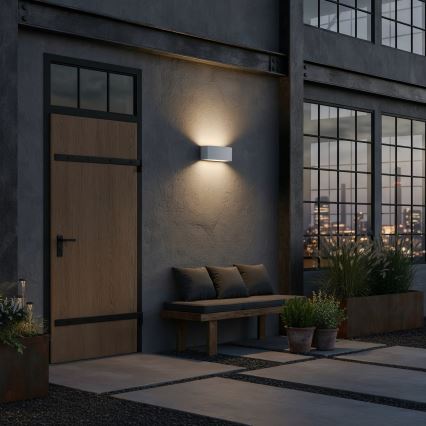 Ideal Lux - Applique murale extérieure ANDROMEDA 1xE27/60W/230V IP55 gris