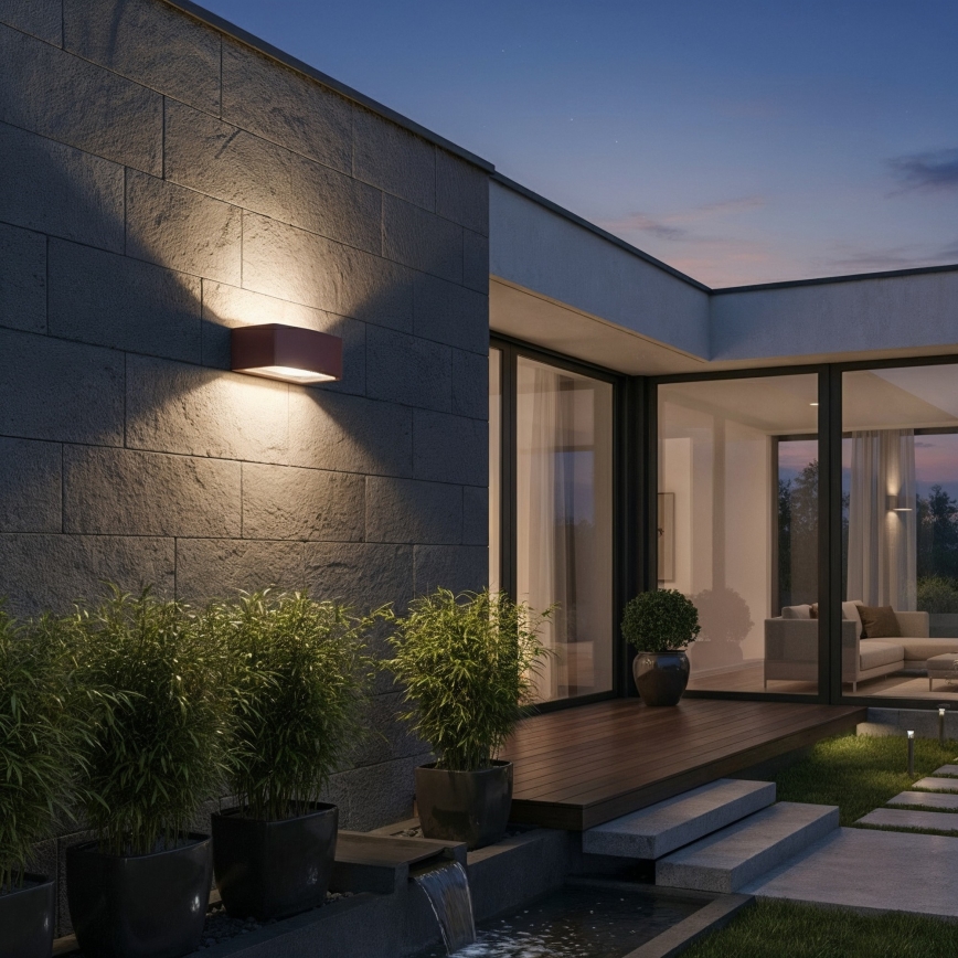 Ideal Lux - Applique murale extérieure ANDROMEDA 1xE27/60W/230V IP55 marron