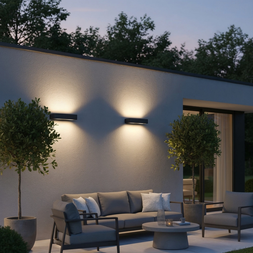 Ideal Lux - Applique murale extérieure ANDROMEDA 2xE27/60W/230V IP55 anthracite
