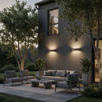 Ideal Lux - Applique murale extérieure ANDROMEDA 2xE27/60W/230V IP55 gris