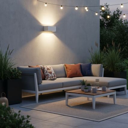 Ideal Lux - Applique murale extérieure ATOM LED/25W/230V CRI 90 IP54 blanc