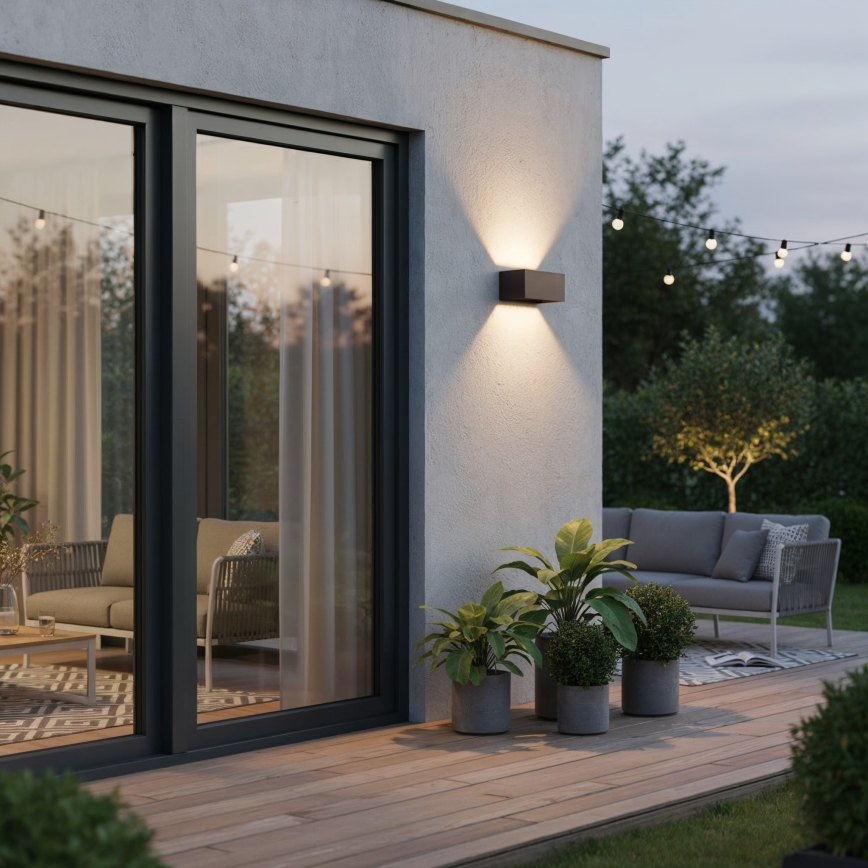 Ideal Lux - Applique murale extérieure ATOM LED/25W/230V CRI 90 IP54 marron