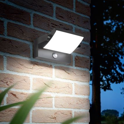 Ideal Lux - Applique murale extérieure avec détecteur SWIPE LED/21W/230V CRI 90 IP54 anthracite
