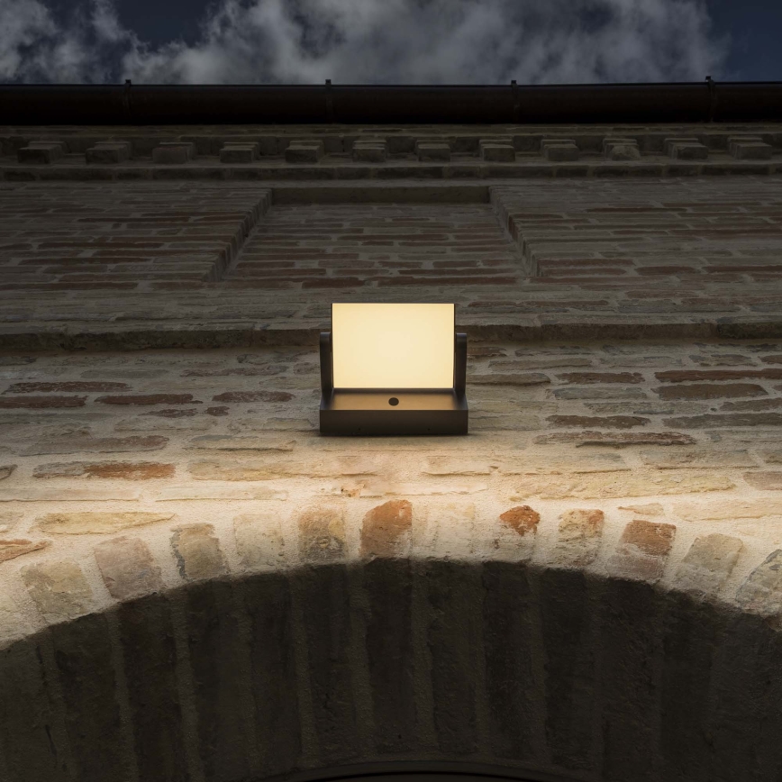 Ideal Lux - Applique murale extérieure avec détecteur SWIPE LED/21W/230V CRI 90 IP54 marron