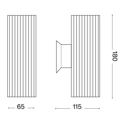 Ideal Lux - Applique murale extérieure BASE 2xGU10/28W/230V IP44 noir
