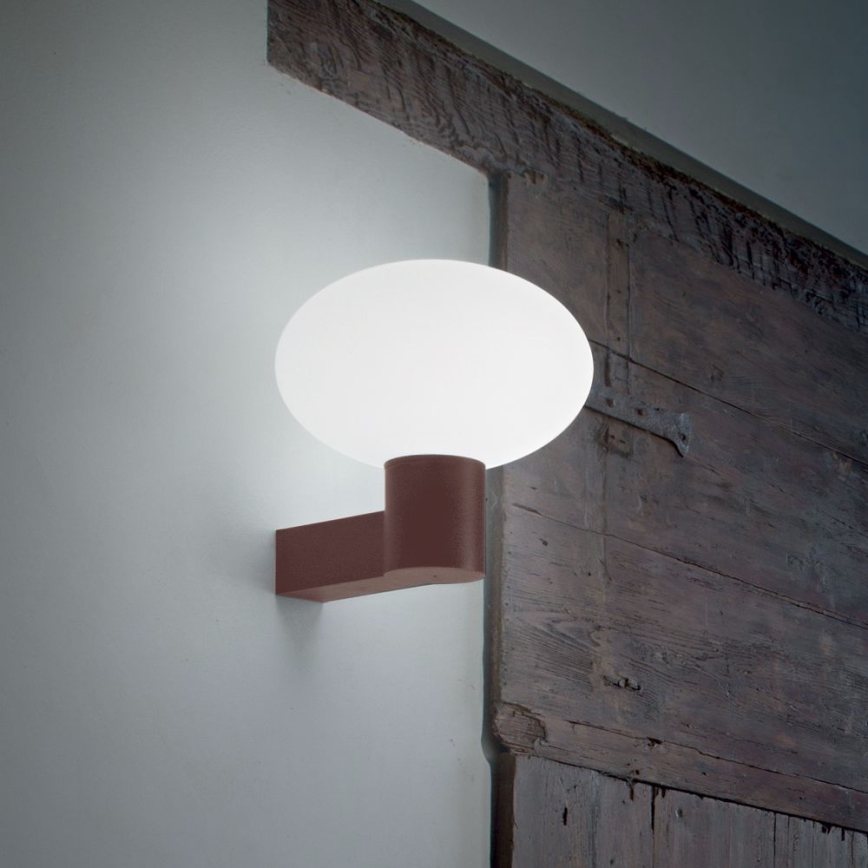 Ideal Lux - Applique murale extérieure CLIO 1xE27/42W/230V IP44 marron