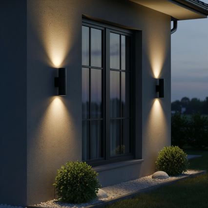 Ideal Lux - Applique murale extérieure GUN 2xGU10/35W/230V IP44 anthracite