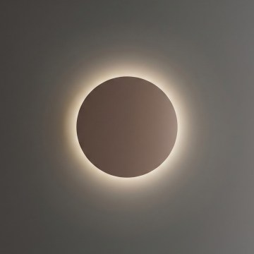 Ideal Lux - Applique murale extérieure LED PUNTO, 12 W, 230 V, IRC 90, Ø 24 cm, IP54, brun
