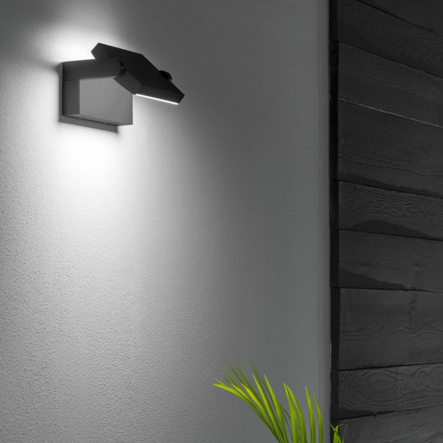 Ideal Lux - Applique murale extérieure SWIPE LED/21W/230V CRI 90 IP54 anthracite