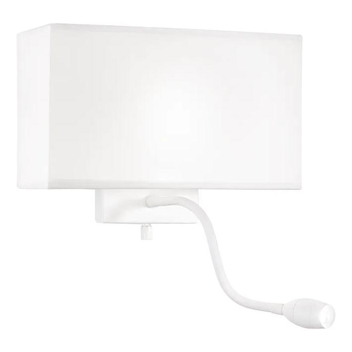 Ideal Lux - Applique murale flexible HOTEL 1xE27/60W/230V + LED/1,5W blanc