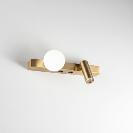 Ideal Lux - Applique murale LED BINOMIO 2xLED/3W/230V IRC 90 laiton