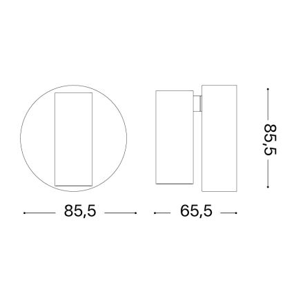 Ideal Lux - Spot mural LED gradable à commande tactile ELF LED/3W/230V IRC 95 doré/blanc