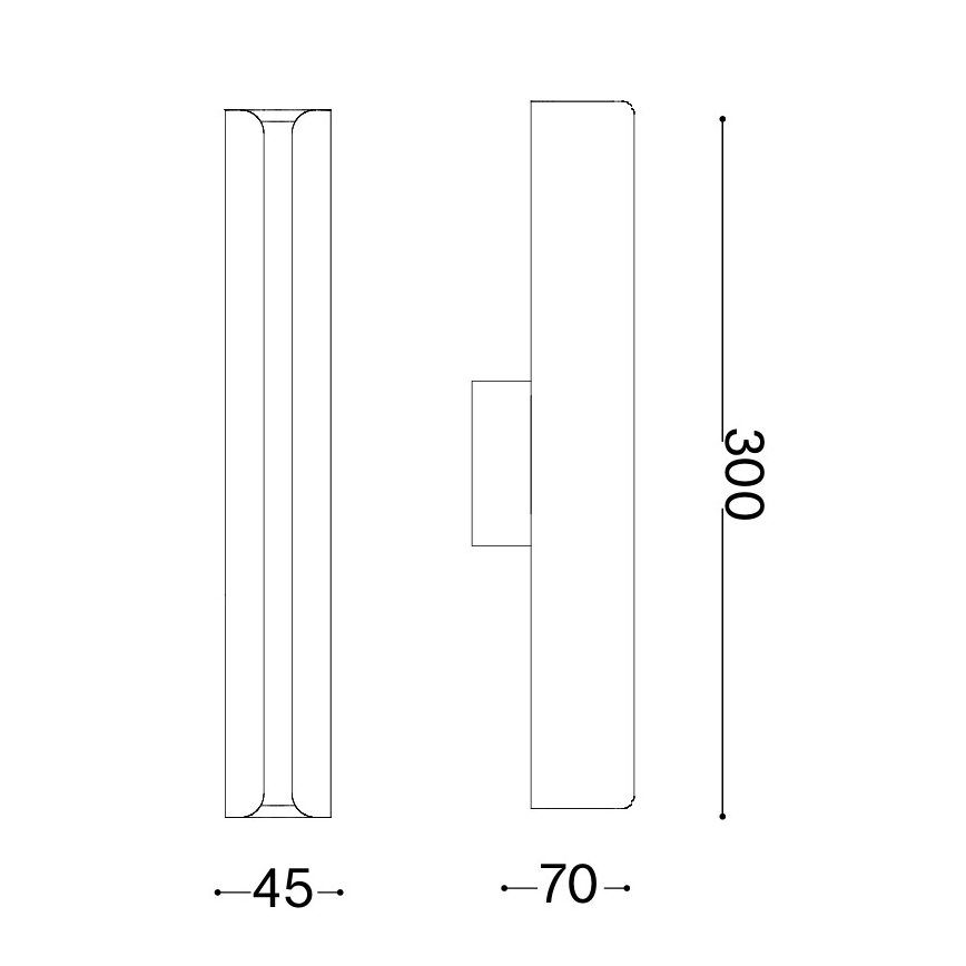Ideal Lux - Applique murale DORICA LED, 8,5 W / 230 V, IRC 90, noire