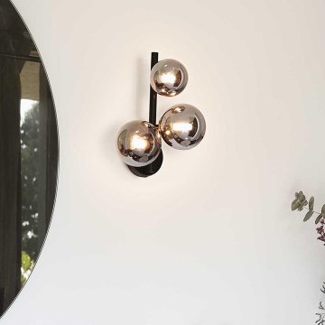 Ideal Lux - Applique murale LED PERLAGE 3xG9/3W/230V noir/fumé