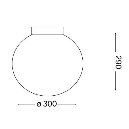 Ideal Lux - Applique murale MAPA 1xE27/42W/230V Ø 30 cm blanche