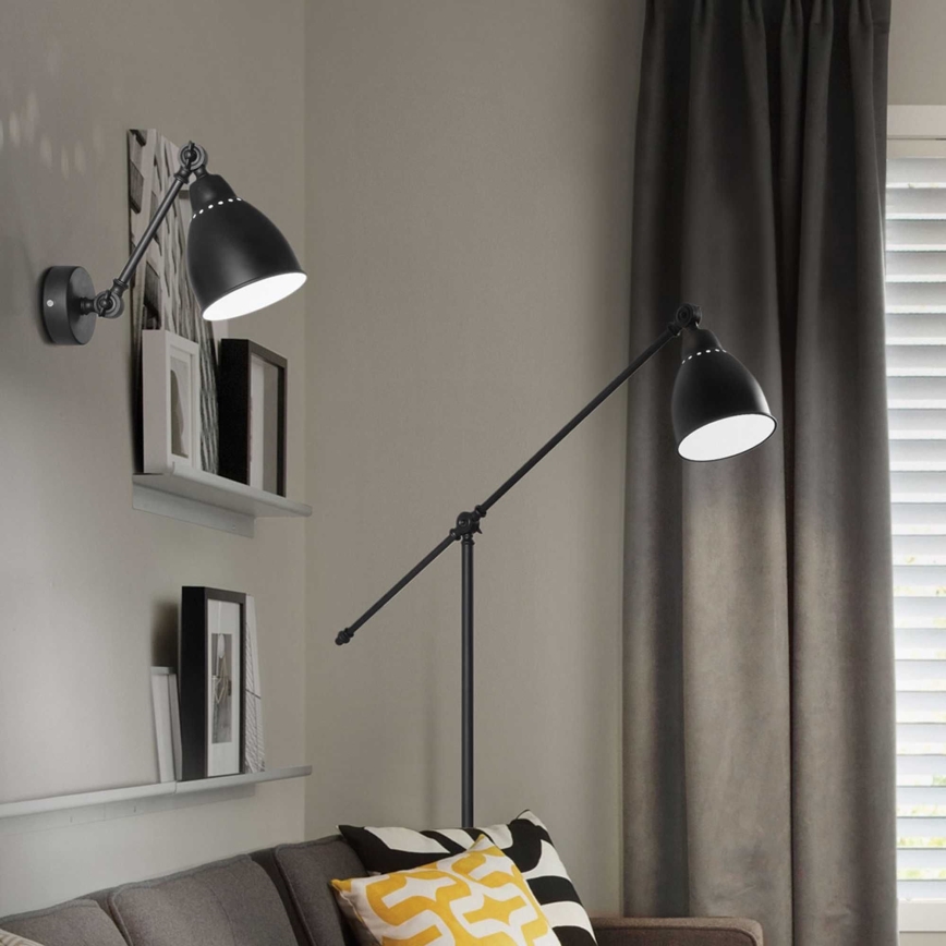 Ideal Lux - Applique murale NEWTON 1xE27/42W/230V noire