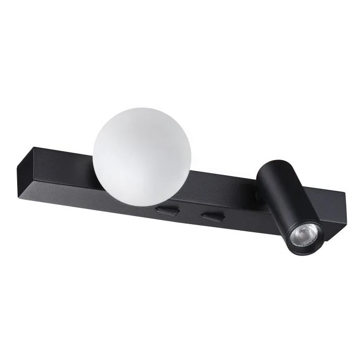 Ideal Lux - Applique murale PING PONG 2xLED/3W/230V CRI 90 noir