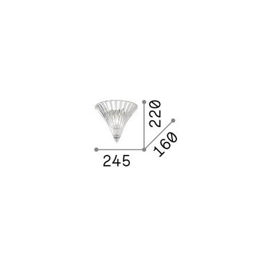 Ideal Lux - Applique murale SANTA 1xE14/40W/230V transparente