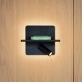 Ideal Lux - Applique murale spot LED PIANO LED/10W/230V CRI 90 USB noire