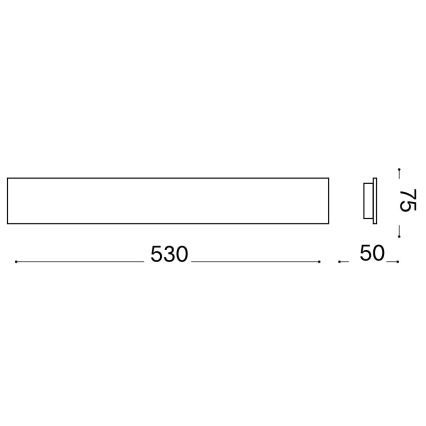 Ideal Lux - Applique murale ZIG ZAG LED/23W/230V 53 cm CRI 90 blanc