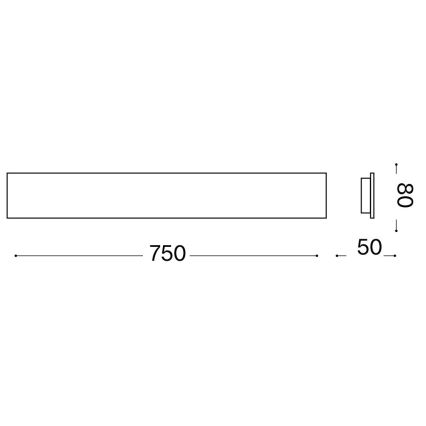 Ideal Lux - Applique murale ZIG ZAG LED/30W/230V 75 cm CRI 90 laiton