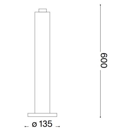 Ideal Lux - Außenleuchte CLIO 1xE27/42W/230V 60 cm IP44 schwarz