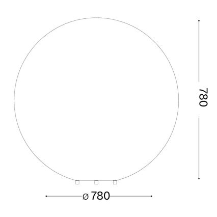 Ideal Lux - Außenleuchte DORIS 1xE27/60W/230V Ø 78 cm IP44 grau