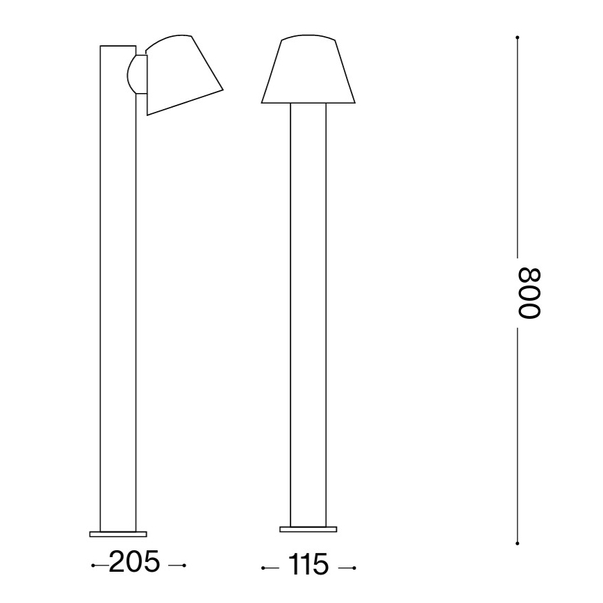 Ideal Lux - Außenleuchte GAS 1xGU10/35W/230V 80 cm IP43 braun