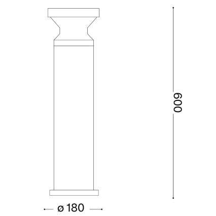 Ideal Lux - Außenleuchte TORRE 1xE27/15W/230V 60 cm IP65 braun