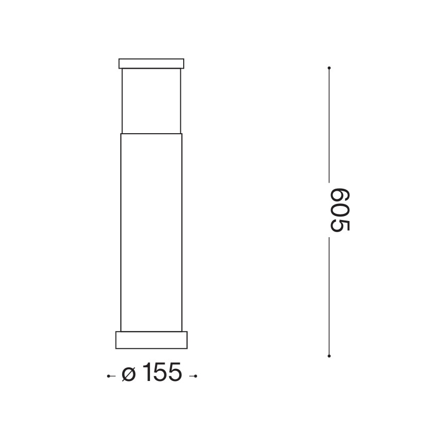 Ideal Lux - Außenleuchte TRONCO 1xE27/42W/230V 60 cm IP65 weiß