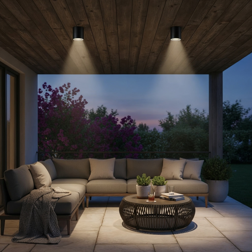 Ideal Lux - Außenstrahler GUN 1xGU10/28W/230V IP44 schwarz