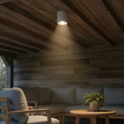 Ideal Lux - Außenstrahler GUN 1xGU10/28W/230V IP55 grau