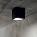 Ideal Lux - Außenstrahler TECHO 1xGU10/20W/230V 15x15 cm IP54 schwarz