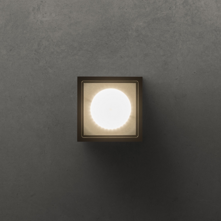 Ideal Lux - Außenstrahler TECHO 1xGU10/20W/230V 9x9 cm IP54 schwarz