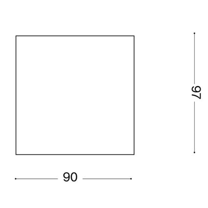 Ideal Lux - Außenstrahler TECHO 1xGU10/20W/230V 9x9 cm IP54 schwarz