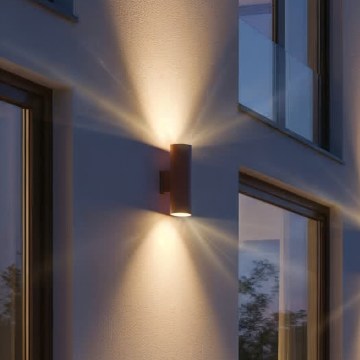 Ideal Lux - Außenwandleuchte GUN 1xGU10/35W/230V 21 cm IP44 braun