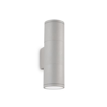 Ideal Lux - Außenwandleuchte GUN 1xGU10/35W/230V 21 cm IP44 grau