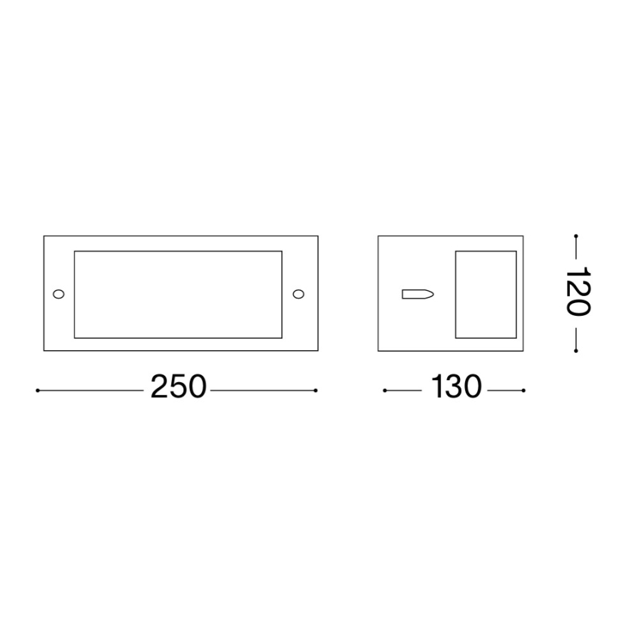 Ideal Lux - Außenwandleuchte REX 1xE27/60W/230V IP44 braun