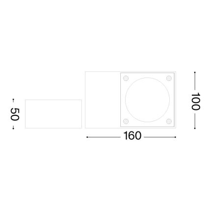 Ideal Lux - Außenwandleuchte SIRIO 1xGX53/9W/230V IP65 anthrazit