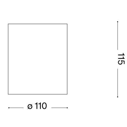 Ideal Lux - Badezimmerstrahler GUN 1xGU10/28W/230V IP44 schwarz