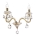 Ideal Lux - cristallo muro lampada NEGRESCO 2xE14/28W/230V oro
