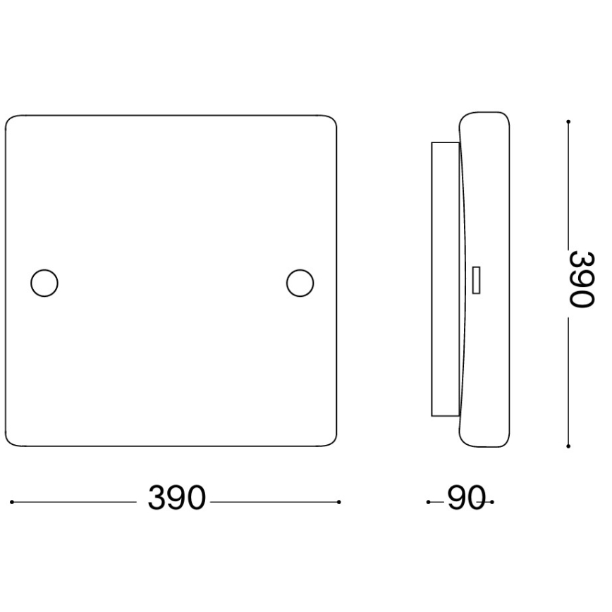 Ideal Lux - Deckenleuchte CELINE 3xE27/60W/230V 39x39 weiß