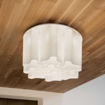 Ideal Lux - Deckenleuchte COMPO 6xE27/52W/230V Ø 56 cm weiß