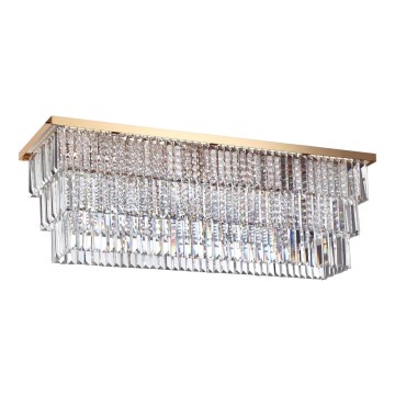 Ideal Lux - Deckenleuchte MARTINEZ 8xE14/40W/230V goldfarben