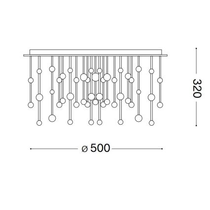 Ideal Lux - Dimmbare LED-Anbauleuchte ARMONY LED/48W/230V CRI 90 d 50 cm weiß