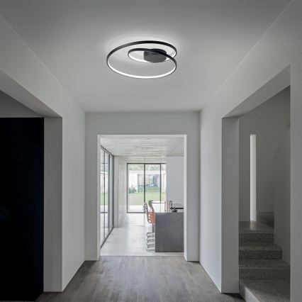 Ideal Lux - Dimmbare LED-Deckenleuchte OZ LED/48W/230V d 60 cm CRI 90 schwarz
