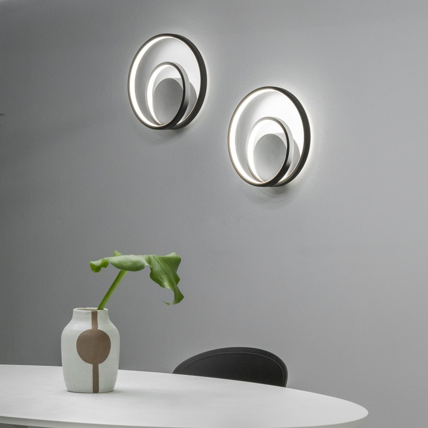 Ideal Lux - Dimmbare LED-Wandleuchte OZ LED/28W/230V CRI 90 schwarz