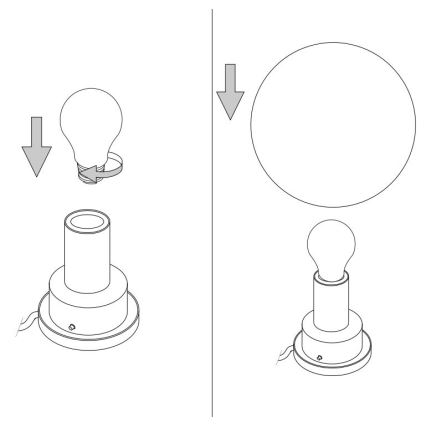 Ideal Lux - Ersatzglas, universell, MAPA E27, Ø 20 cm, weiß
