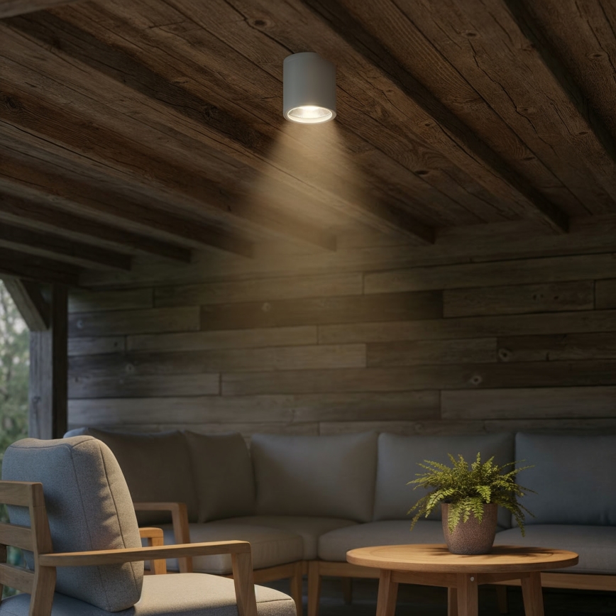 Ideal Lux - Faretto da esterno GUN 1xGU10/28W/230V IP55 grigio
