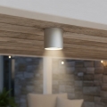 Ideal Lux - Faretto da esterno GUN 1xGU10/28W/230V Ø 11 cm IP55 grigio